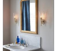 Elstead Applique a LED Dryden, bagno, con diffusore in vetro, IP44 ELSTEAD