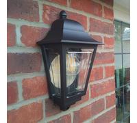 Elstead Deco Lane Lanterna da Parete per Esterno 1 Luce Mezza Nera IP44