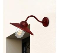 Elstead Applique da esterno Klampenborg, rosso, lanterna, acciaio inox ELSTEAD