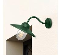 Elstead Applique da esterno Klampenborg, verde, lanterna, acciaio inox ELSTEAD