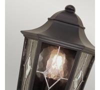 Elstead Applique da esterno Norfolk, mezza lanterna, nera, IP43 ELSTEAD