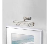 Elstead Applique Winchfield, larghezza 45 cm, bianco marmorizzato/nickel ELSTEAD