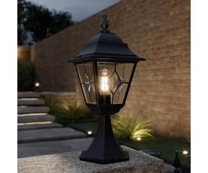 Elstead Lampione Norfolk, vetro piombato ELSTEAD