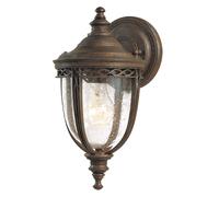 Elstead Lanterna da parete English Bridle, IP44, Ø 16,5 cm, bronzo FE-EB2-S-BRB