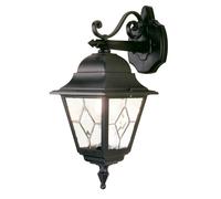 Elstead Lanterna da parete Norfolk, nero/trasparente, vetro al piombo, IP43 ELSTEAD