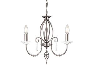 Elstead Lighting Aegean lampada a sospensione, E14 3 luci, AG3-POL-NICKEL, Aegean [Lampade per Interni > Lampadari]