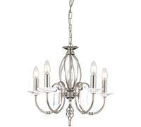 Lampadario Classico Aegean Acciaio Nichel Lucido 5 Luci E14