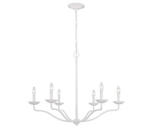 Elstead Lighting Annie lampada sospesa 6x40 W bianco FE-ANNIE6-PSW