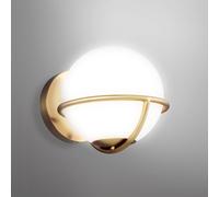 Applique Contemporanea Apollo Acciaio Ottone Vetro 1 Luce G9 3 Ledw 3000K 320Lm