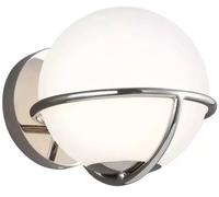 Applique Contemporanea Apollo Acciaio Nichel Lucido 1 Luce G9 3 Ledw 3000K 320Lm