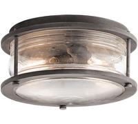 Esterno Plafoniera Acciaio Vetro D.30,5 CM 1 Fiamma Calotta Kolonial-Stil [EEK: Non valutato]