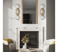 Elstead Lighting Atomo lampada a parete, LED 3 luci, QN-ATOMO-3W-BG, Atomo [Lampade per Interni > Lampade a Parete]