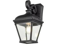 Luce per Esterni Lanterna Lampada Applique da Parete Attacco IP44 Nero