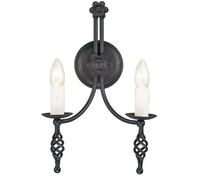 Elstead Lighting Belfry lampada da parete 2x60 W nero BY2-BLACK