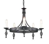 Elstead Lighting Belfry lampada sospesa 5x60 W nero BY5-BLACK