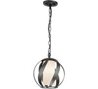 Elstead Lighting Blacksmith lampada sospesa 1x40 W nero-opale QN-BLACKSMITH-P-OBK