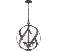 Elstead Lighting Blacksmith lampada sospesa 3x40 W nero-opale QN-BLACKSMITH-3P-OBK