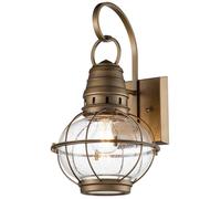 Esterni Apparecchio Facciata Lampada da Parete Lanterna Vetro Chiaro Alluminio