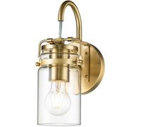 Applique Contemporanea Brinley Acciaio Ottone Spazzolato 1 Luce E27