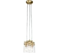 Lampadario Contemporaneo Brinley Acciaio Ottone Spazzolato 3 Luci E27