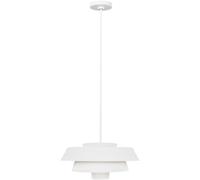 Sospensione Contemporanea Brisbin Acciaio Bianco Opaco 1 Luce E27
