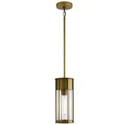 KICHLER Lampada a sospensione da esterno Camillo, color ottone, alluminio, vetro, E27 KICHLER