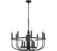 Elstead Lighting Capitol Hill lampada sospesa x40 W nero KL-CAPITOL-HILL12-BLK