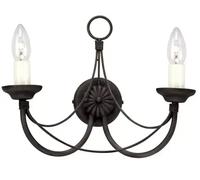 Elstead Lighting Carisbrooke lampada da parete 2x60 W nero CB2-BLACK