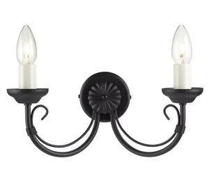Elstead Lighting Chartwell lampada da parete 2x60 W nero CH2-BLACK