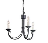 Elstead Lighting Chartwell lampada sospesa 3x60 W nero CH3-BLACK