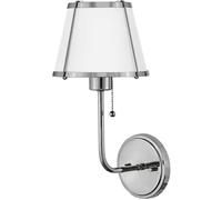 Lampada da Parete con Interruttore Metallo E27 H:40 CM Nichel Bianco Letto Sofa