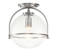 Elstead Lighting Deckenlampe Nickel Spazzolato 1 Luce E27 D 28,2 cm