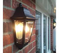 Elstead Deco Lane Lanterna da Parete per Esterno 1 Luce Mezza Nera IP44