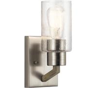 Applique Contemporanea Deryn Acciaio Grigio Antico 1 Luce E27