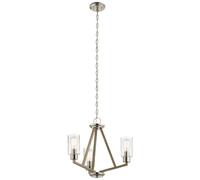 Lampadario Contemporaneo Deryn Acciaio Grigio Antico 3 Luci E27