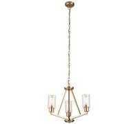 Elstead Lighting Deryn lampada sospesa 3x60 W ottone KL-DERYN3-NBR