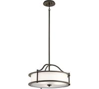 Lampadario Contemporaneo Emory Acciaio Bronzo Antico 3 Luci E27