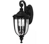 Lampada Da Esterno Nera Grande H:62Cm Rustica E14 IP44 Lanterna Casa