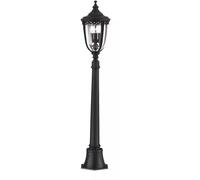Elstead Lighting Lampione da esterno English Bridle Acciaio e vetro H 118 cm Nero