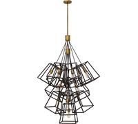 Lampadario Contemporaneo Fu Lighton Acciaio Bronzo Ottone 13 Luci E27