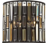 Elstead Lighting Gemma lampada da parete 2x60 W trasparente-marrone HK-GEMMA2-A-VBZ