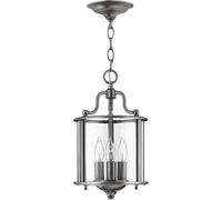 Lampadario Contemporaneo Gentry Acciaio Peltro Vetro 3 Luci E14