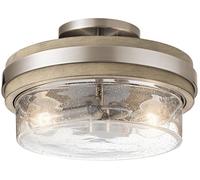 Elstead Lighting Grand Bank lampada da soffitto 2x60 W grigio KL-GRAND-BANK-SF