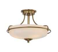 QUOIZEL Plafoniera distanziata Griffin, ottone, Ø 42 cm QUOIZEL