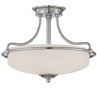 Lampadario Contemporaneo Griffin Metallo Cromo Lucido 3 Luci E27