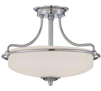 Lampadario Contemporaneo Griffin Metallo Nichel Antico 3 Luci E27