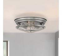 Elstead Lighting Hadrian lampada a soffitto E27 2 x 40 W Ø30,5 A: 11,7 cm, QN-HADRIAN-FS-AN-CLEAR, Hadrian [Lampade per Interni > Lampade a Soffitto]