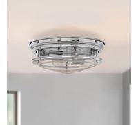 Elstead Lighting Hadrian lampada a soffitto E27 2 x 40 W Ø 30,5 A: 11,7 cm, QN-HADRIAN-FS-CM-CLEAR, Hadrian [Lampade per Interni > Lampade a Soffitto]