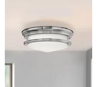 Elstead Lighting Hadrian lampada a soffitto E27 2 x 40 W Ø 30,5 A: 11,7 cm, QN-HADRIAN-FS-CM-OPAL, Hadrian [Lampade per Interni > Lampade a Soffitto]