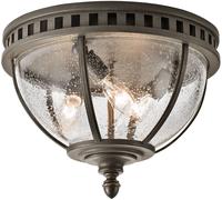 Elstead Lighting Halleron plafoniera per esterni 3x40 W grigio-marrone KL-HALLERON-F